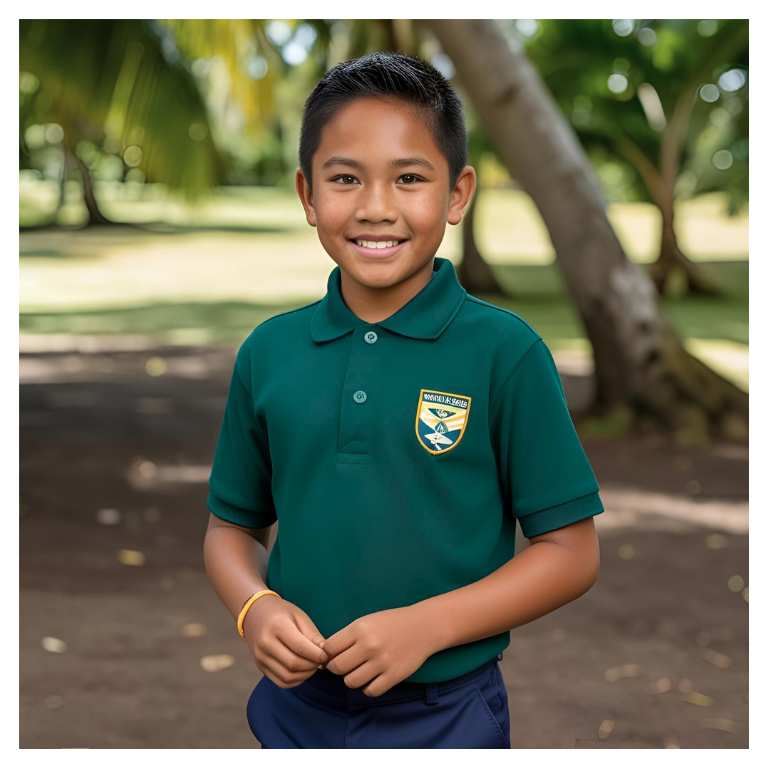 Green Polo Shirt with SJV Logo