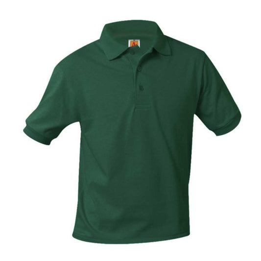 Green Polo Shirt with School Logo
